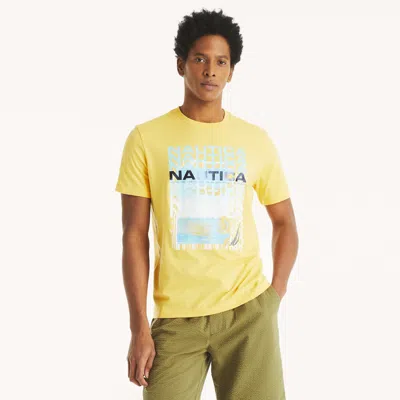 Nautica Mens Ocean Vibe Graphic T-shirt In Multi