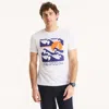 Nautica Mens Ocean Waves Graphic T-shirt In White