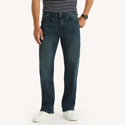 Nautica Mens Original Relaxed Stretch Denim In Blue