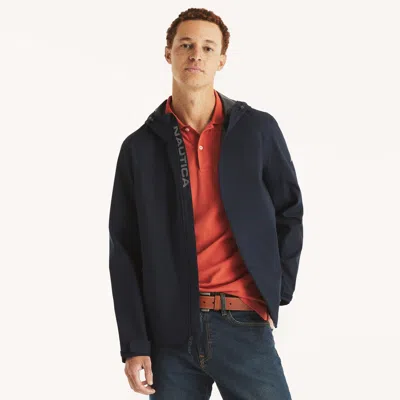 Nautica Mens Packable Jacket In Blue