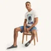 Nautica Mens Palm Trees Graphic T-shirt In White