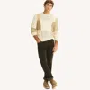 Nautica Mens Patchwork Crewneck Sweater In Neutral