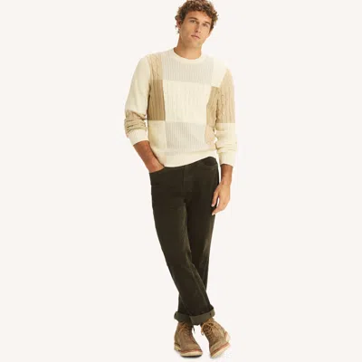 Nautica Mens Patchwork Crewneck Sweater In Neutral