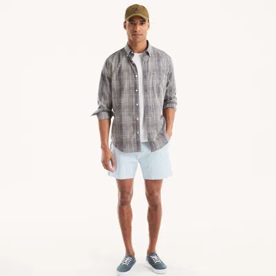 Nautica Mens Patchwork Shirt In Blue