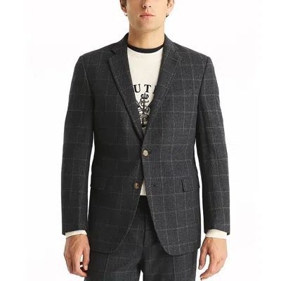Nautica Mens Plaid Cotton Two-button Blazer In Blue