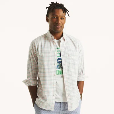 Nautica Mens Plaid Oxford Shirt In Multi