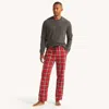 Nautica Men's Classic-fit Plaid Fleece Pajama Pants In Pink