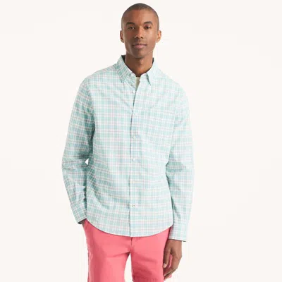 Nautica Mens Plaid Shirt In Blue