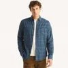 Nautica Mens Plaid Shirt In Blue