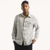 Nautica Mens Plaid Shirt In Gray