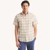 Nautica Mens Plaid Short-sleeve Shirt In Neutral