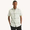 Nautica Mens Plaid Short-sleeve Shirt In White