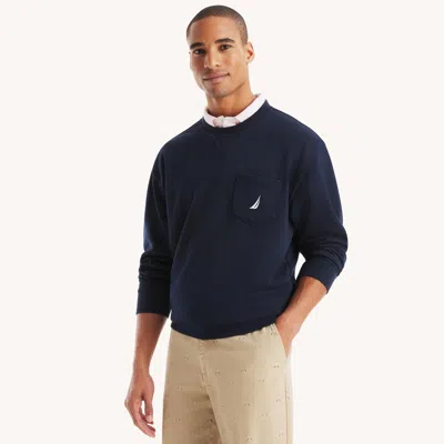 Nautica Mens Pocket Sweatshirt In Blue
