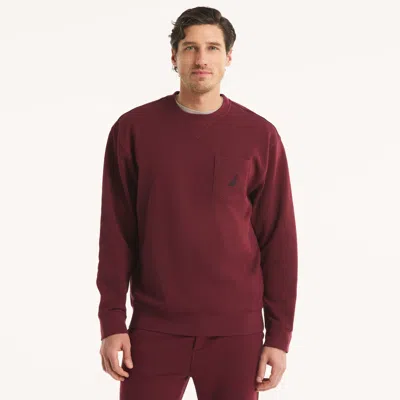 Nautica Mens Pocket Sweatshirt In Red