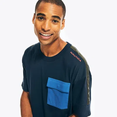 Nautica Mens Pocket T-shirt In Blue