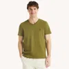 Nautica Mens Premium Cotton V-neck T-shirt In Green