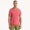 Nautica Mens Premium Cotton V-neck T-shirt In Pink