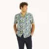 Nautica Mens Printed Linen Short-sleeve Shirt In Multi