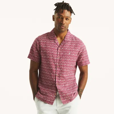 Nautica Mens Printed Short-sleeve Camp Shirt In Multi
