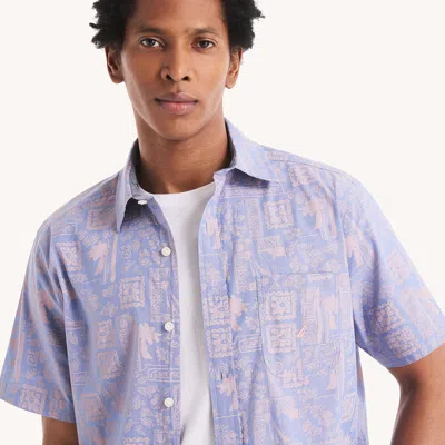 Nautica Mens Printed Short-sleeve Shirt In Multi