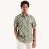Nautica Mens Printed Short-sleeve Shirt In Gray