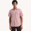 Nautica Mens Printed Short-sleeve Shirt In Pink