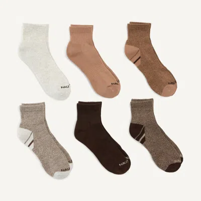 Nautica Mens Quarter Socks, 6-pack In Multi