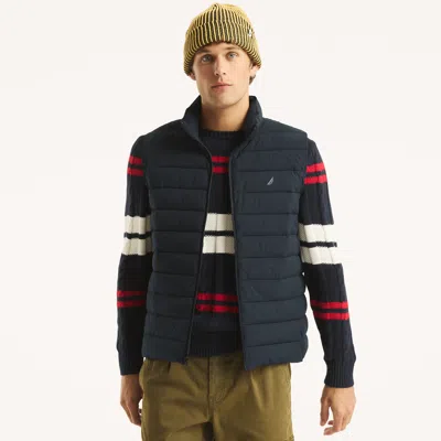 Nautica Mens Quilted Vest In Multi