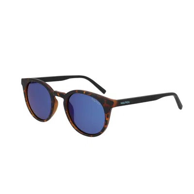 Nautica Mens Round Sunglasses In Brown