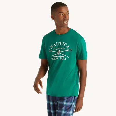 Nautica Mens Rowing Sleep T-shirt In Green