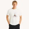 Nautica Mens Sail Team Graphic T-shirt In White