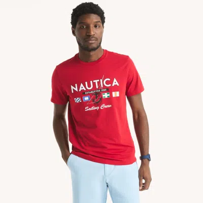Nautica Mens Sailing Crew Graphic T-shirt In Multi