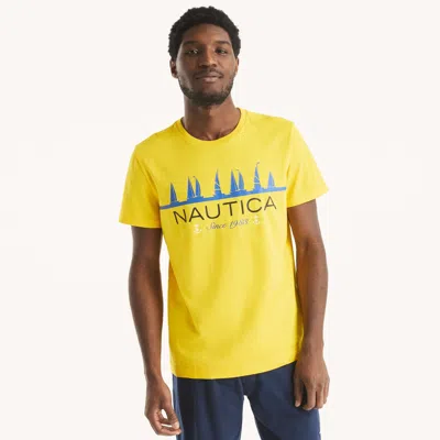 Nautica Mens Sailing Graphic T-shirt In Multi
