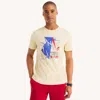 Nautica Mens Sailing Team Graphic T-shirt In Neutral