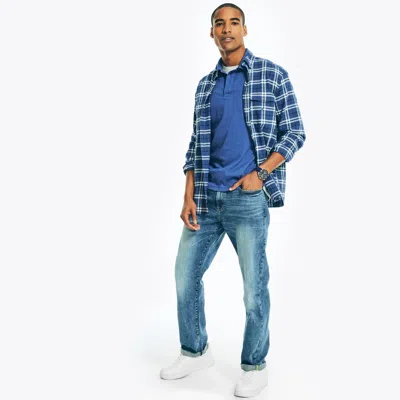 Nautica Mens Slim Fit Interlock Polo In Multi