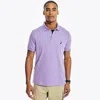 Nautica Mens Slim Fit Interlock Polo In Purple