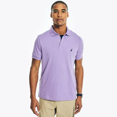 Nautica Mens Slim Fit Interlock Polo In Paisley Purple