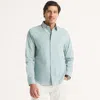 Nautica Mens Slim Fit Wrinkle-resistant Dobby Shirt In Green