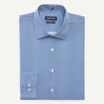 Nautica Mens Slim Fit Wrinkle-resistant Dress Shirt In Multi