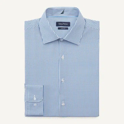 Nautica Mens Slim Fit Wrinkle-resistant Dress Shirt In Multi