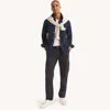 Nautica Mens Slim Fit Wrinkle-resistant Printed Shirt In Blue