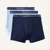 Nautica Mens Solid Cotton Boxer Briefs, 3-pack In Multi