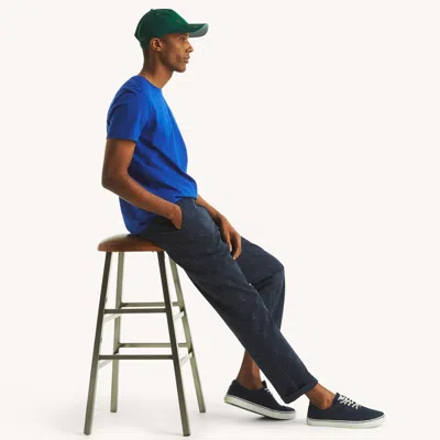 Nautica Mens Solid Crewneck T-shirt In Blue