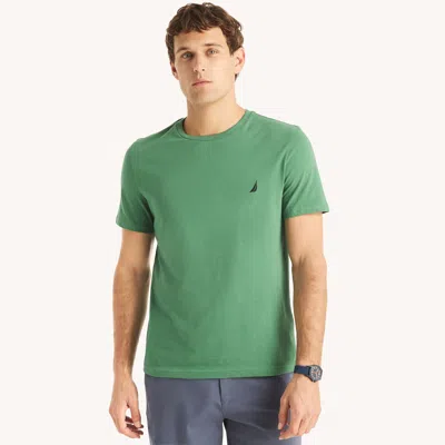 Nautica Mens Solid Crewneck T-shirt In Green