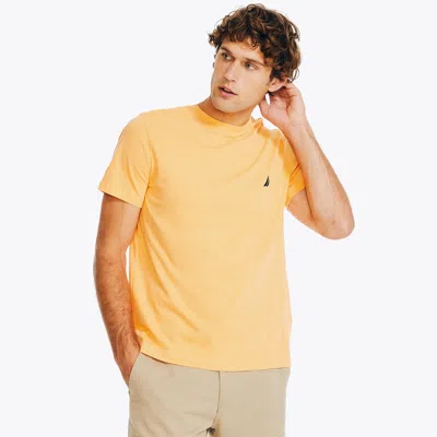 Nautica Mens Solid Crewneck T-shirt In Yellow