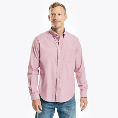 Nautica Mens Solid Oxford Shirt In Multi