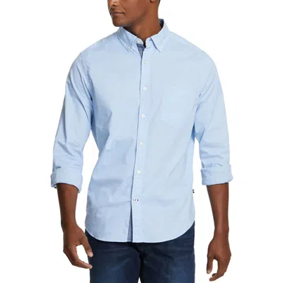 Nautica Mens Solid Polyester Button-down Shirt In Multi