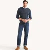 Nautica Mens Stonewashed Crewneck Sweater In Blue