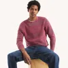 Nautica Mens Stonewashed Crewneck Sweater In Pink