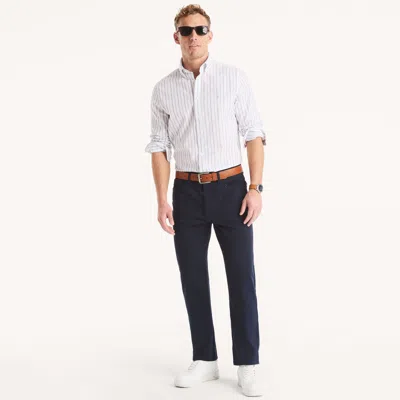 Nautica Mens Straight Fit Stretch Pant In Blue